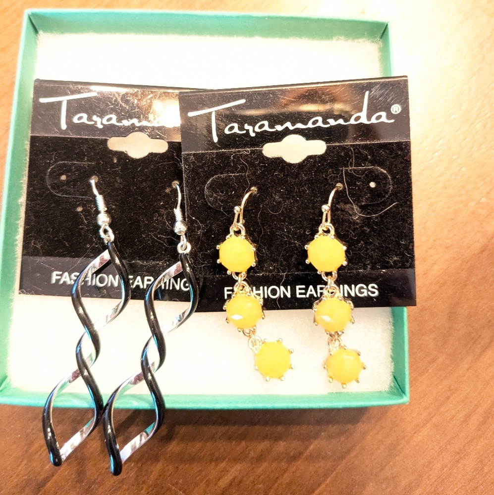 Taramanda Fashion Earrings Set - Black and Orange